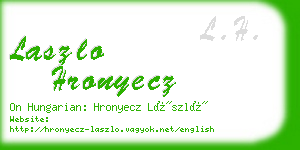 laszlo hronyecz business card